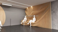 Œuvres d'art paramétriques gravées sur mesure, sculpture murale en bois, design écologique pour villa, hôtel, musée d'art, salle de réception, vente