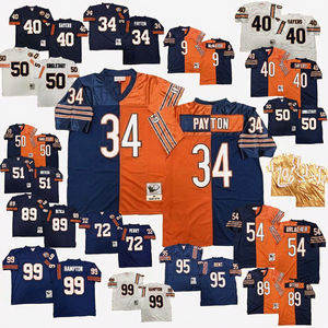 Camisetas Retro de los Chicago Bears al por Mayor, 9 McMAHON, 34 PAYTON, 40 SAYERS, 72 PERRY, 89 DITKA, 91 DENT, Pantalones Cortos de Fútbol Americano Retro, 100% - Product Image 3