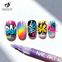 Ensemble de stylos pour nail art, 12 couleurs, 0,5 mm, dessin, graffiti, vernis acrylique, marqueur pour ongles, soin des ongles