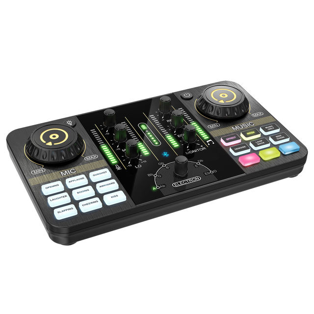 Professional Podcast Studio Equipment Kit USB Live Stream Sound Interface Noise Cancelling Voice Changer Soundcard Recording