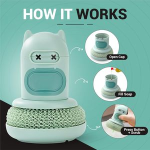 Cepillo de Limpieza Automático con Forma de Dibujo Animado, de Alta Calidad, con Mango, Accesorio de Cocina - Product Image 2