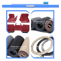 Machine de découpe laser CO2 pour housses de siège de voiture en cuir PU, laine pure, soie glacée, lin, tissu peau de pêche