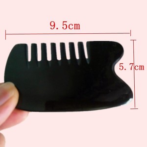Peigne Gua Sha en corne de vache, outil de thérapie pour le massage de la tête, du dos et du corps - Product Image 4