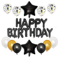 Alphabet or rose pentagramme paillettes ballon en latex costume pour anniversaire fête de noël confettis ballon air fête des mères