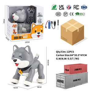 Zhorya interaktif oyuncak Rc programlama dans dublör ses Ai Pet köpek uzaktan kumandalı köpek Robot oyuncak - Product Image 6