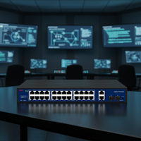 Switch Jaringan dengan VLAN/Watchdog Tersedia, Memenuhi Standar EMl/EMC dan Chip PSE Standar, Switch Gigabit PoE 24 Port