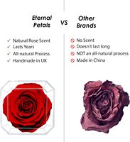 Boîte cadeau personnalisée pour mariage, fête nuptiale, rose éternelle, boîte de fleurs éternelles pour anniversaire, Noël, décoration