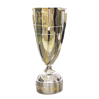 Fabricant nouveau design trophée surdimensionné en argent trophée personnalisé sport football basket-ball