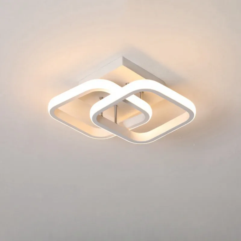 Lustre décoratif moderne de luxe Luminaire LED créatif pour intérieur, maison, chambre à coucher, éclairage intérieur carré monté en surface