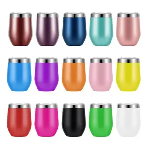 12oz Stainless Steel Thermos Cups Vacuum Flasks Insulated Thermoses