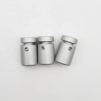 Supports latéraux professionnels en aluminium Walron, finition chromée/satinée, diamètre 16 mm x 19 mm, modèle WAS-1619E-ST