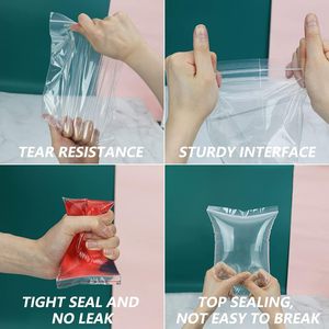 Sacs refermables transparents 4 x 6, 100 unités, pour bijoux, collations, emballage, sacs en plastique refermables - Product Image 3