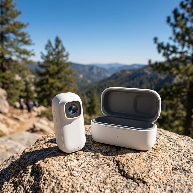 2K Mini Thumb Sports Camera WiFi Pet Recorder with Mobile Battery Case for Cycling Kids Pets Recording