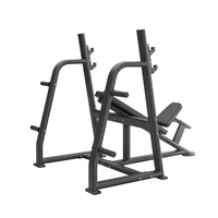 Banc de musculation inclinable robuste, cadre en acier 100*50*T2.5mm, 72KG, support pour barre et rangement de plaques, banc olympique pour salle de sport commerciale