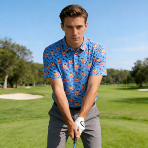 Polo de Golf Profesional para Hombre, Manga Corta, Protección UV, Secado Rápido, Tejido <span class=keywords><strong>El</strong></span>ástico Transpirable, Ropa de Golf de Grado Torneo para Hombre - Product Image 2