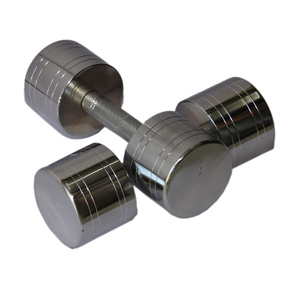 Round Chrome Plated Steel Dumbbells 10 kg to 40 kg Free Weights for Home Gym <b>Strength</b> <b>Training</b> Fitness and Exercise - Product Image 2