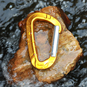 Mosquetón de Aluminio Anodizado Tipo D de 12KN Personalizado al por Mayor, Gancho de Escalada con Cierre Rápido - Product Image 5