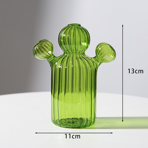 Design <span class=keywords><strong>Cactus</strong></span> per la casa soggiorno o matrimonio semplice stile fresco ornamento moderno rotondo decorazione del Desktop <span class=keywords><strong>vaso</strong></span> di vetro - Product Image 5
