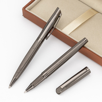 Luxus benutzer definierte Logo Metall Stift Set Business Geschenk Stift Box Hochwertige profession elle Stift mit Leder Box