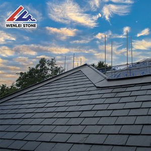 אריחי גג מאבן טבעית סיטונאיים, גימור מלוטש, עבור וילות כפריות, חצר, אריחי גג מלבניים מאבן צפחה - Product Image 2