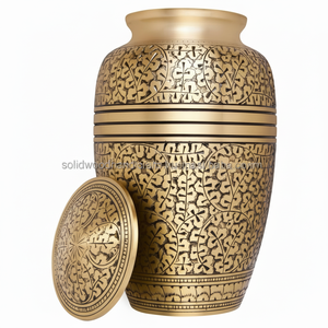 Urnes funéraires décoratives en laiton pour adultes, faites à la main, pour hommes et femmes. - Product Image 1