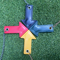 Tees de golf anti-chute à chaîne en forme de flèche Logo personnalisé Tees de golf en cuir Flèche avec chaîne anti-chute