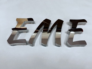Custom 3D taglio Laser argento lettera in metallo <span class=keywords><strong>per</strong></span> affari parete esterna in acciaio inox segno di bordo luce parete ufficio Dec <span class=keywords><strong>per</strong></span> edifici - Product Image 2