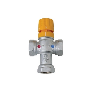 Miscelatore Termostatico per Sistemi Solari 3/4 Pollici con Manopola Gialla e Corpo in Metallo - Product Image 1