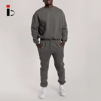 Apparel Hoodie And Jogger Set Men's Sportswear Fitness Apparel Sweatsuits Cotton Grey Hoodie With Joggers Sports Sets