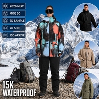 Veste de ski personnalisée pour homme, imperméable, chaude, respirante, pour la randonnée hivernale, à capuche, pour le snowboard, OEM