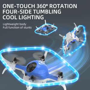 Y19 principiante bambini Quadcopter Drone LED luce telecomando di plastica aerei con telecamera ad altitudine fissa per i piloti più giovani - Product Image 5