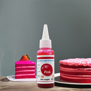 Vente d'usine 30g <span class=keywords><strong>Colorant</strong></span> <span class=keywords><strong>alimentaire</strong></span> liquide <span class=keywords><strong>rose</strong></span> Halal pour la décoration de gâteaux en emballage en bouteille - Product Image 1