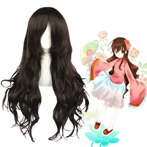 High Quality 65cm Long Curly NO.6 Original Soundtrack Inukashi Wig Cosplay Dark Brown Synthetic Anime Hair Wigs