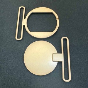 หัวเข็มขัดโลหะรูปดอกไม้สี่กลีบสุดหรู ผลิตจากโลหะผสมสังกะสี สำหรับเสื้อโค้ทและเสื้อคลุม - Product Image 4