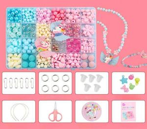 Bracelet en perles pour enfants à faire soi-même, jouet éducatif, kit de fabrication de bijoux en perles acryliques avec ensemble de fournitures artisanales - Product Image 6