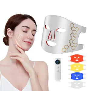 Masker silikon inframerah wanita, topeng terapi lampu merah nirkabel, masker silikon Led warna foto terapi Led, masker kecantikan fleksibel Fa