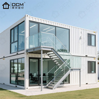Maison conteneur modulaire mobile moderne à deux étages Conteneur préfabriqué en acier ondulé pour cafés hôtels et villas