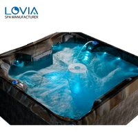 Spa extérieur LOVIA, bain à remous hydrothérapeutique, bain à remous extérieur Balboa, baignoire à remous écoénergétique en acrylique pour 6 personnes
