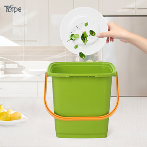 Square <b>Plastic</b> <b>Kitchen</b> Waste Bin 10L With Handle Sorting Indoor Use - Product Image 4