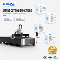 Mesin Pemotong Laser Fiber LF3015 3000W Tipe Gantry Cypcut Hiwin AI Smart Nesting Produktivitas Tinggi Berpendingin Air untuk Logam