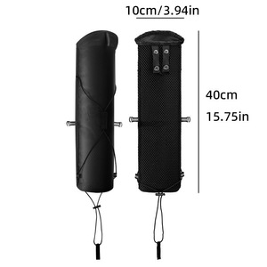 Sac de rangement pour bâtons de trekking en tissu Oxford, sac à dos portable pour accessoires de randonnée en plein air, étui de transport pliable, noir et blanc - Product Image 5