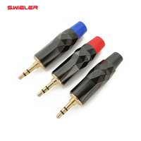 Connecteur en forme de diamant plaqué or en cuivre de 1/8 pouce, prise jack stéréo 3,5 mm TRS, prise audio auxiliaire pour haut-parleur de mixeur XLR, prise jack mâle 3,5 mm