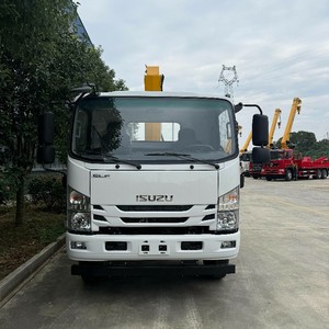 โรงงานจีนจำหน่ายรถบรรทุกติดเครน ISUZU 4X2 ขนาดเล็ก 5 ตัน แบบบูมตรงยืดหดได้ สำหรับขาย - Product Image 3