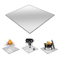 Tapis de protection pour foyer extérieur JOEN FPM 6FT X 6FT en fibre de verre enduite de silicone, résistant à la chaleur, pour les zones gazonnées et les barbecues