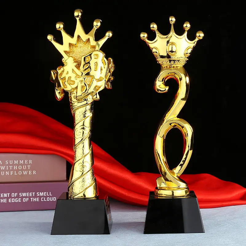 Gravura de metal em forma de coroa, presente de 2023 cm para personalizar, lembrança, troféu em forma de coroa, premiada de cristal 27.5