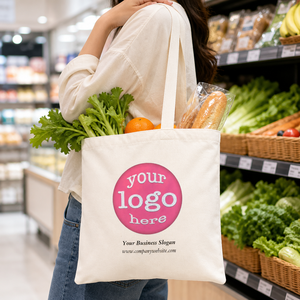 Custom Logo Heat Transfer <b>Medium</b> Canvas <b>Tote</b> <b>Bag</b> Reusable Cotton Shopping Shoulder Printed Gift Carry SH Brand SH11 Model - Product Image 3