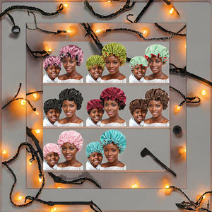 ชุดหมวกซาตินสั่งทำขายส่ง แบบสองชั้น กลับด้านได้ สำหรับแม่และลูกสาว หลายสี ใช้ได้ทุกวัน เป็นของขวัญที่สมบูรณ์แบบสำหรับคุณแม่ - Product Image 3