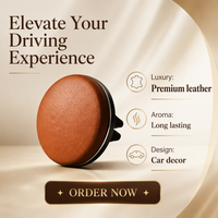 Désodorisant Voiture Luxe Cuir Alliage Zinc Parfum Freesia Évaporation Naturelle Longue Durée Design Élégant Premium