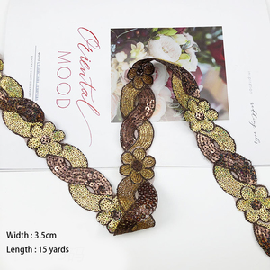 <span class=keywords><strong>Trim</strong></span> <span class=keywords><strong>Multicolor</strong></span> Bling Sequins Ren Trang Trí Nóng Bán Thời Trang Trang Trí 3.5Cm Lưới Vải Chất Lượng Cao Sequins Trang Trí - Product Image 5