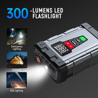 Jumper Starter 16000 mah untuk mobil, Starter lompatan baterai, Jumper mobil Lithium portabel multifungsi dengan baterai